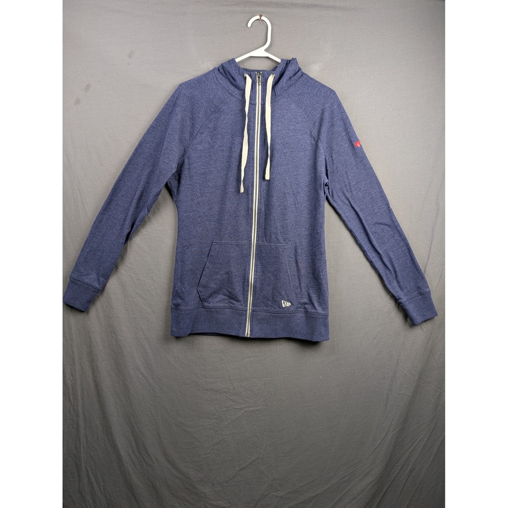 New Era Women Blue Heather Full Zip Hoodie Acuity Logo Medium